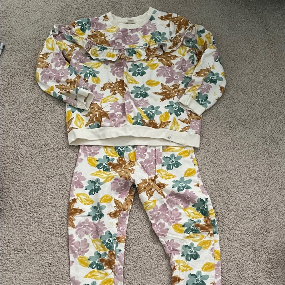 Burt's Bees Kids Floral Sweatsuit Set